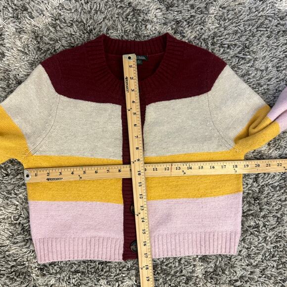 Wild Fable Colorblock Stripe Cropped Button Down Cardigan Sweater XL - Picture 11 of 11